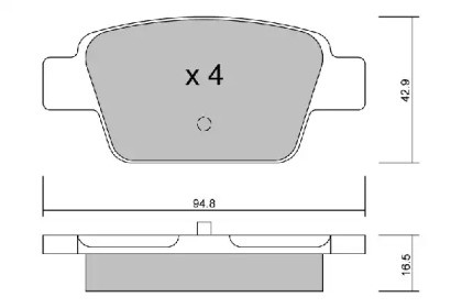 Комплект тормозных колодок (AISIN: BPFI-2003)